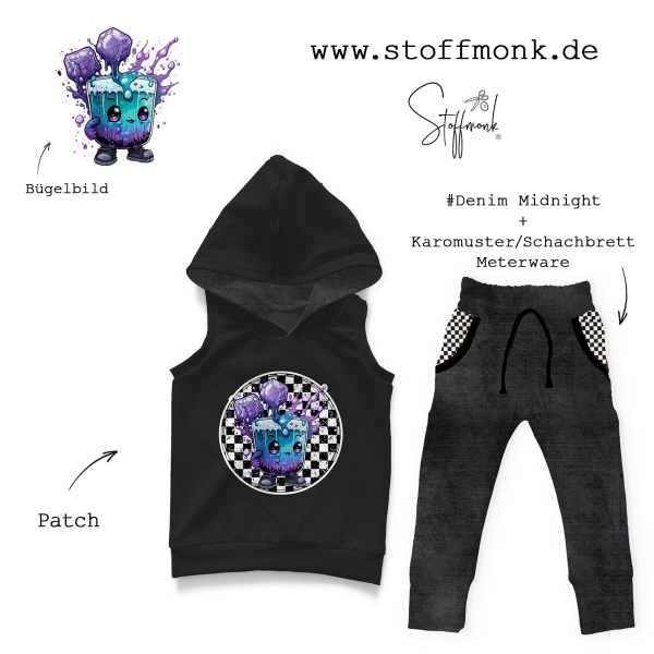 Patch / Aufnäher  - Cool Glas - Streifen